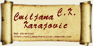 Cmiljana Karajović vizit kartica